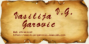 Vasilija Garović vizit kartica